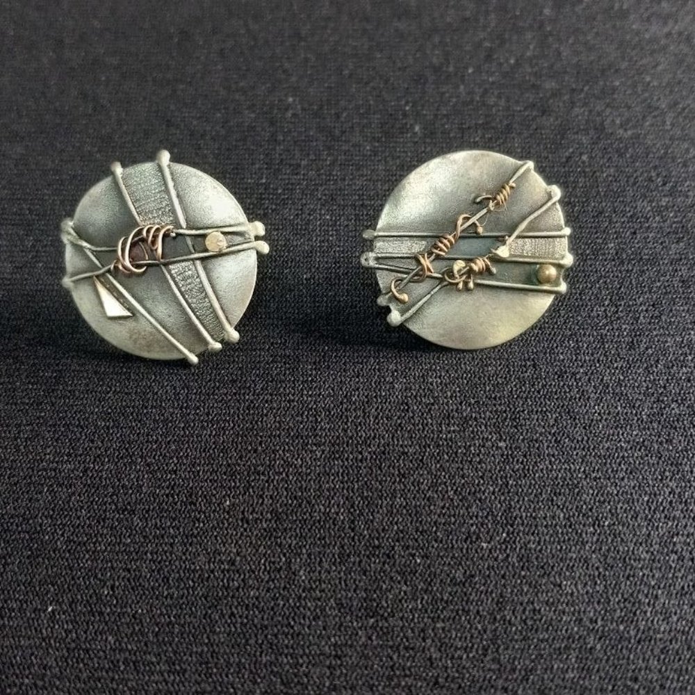 Vintage 1988 St Jude Sterling 14K Accents Earring 925 Sterling